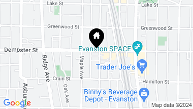 Map of 1242 Elmwood Avenue Unit: 1, Evanston IL, 60202