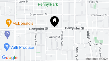 Map of 1506 Dempster Street, Evanston IL, 60202