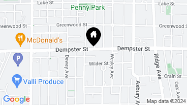 Map of 1516 Dempster Street, Evanston IL, 60202