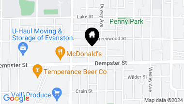 Map of 1319 Darrow Avenue, Evanston IL, 60201
