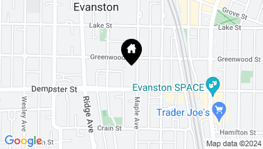 Map of 1316 Maple Avenue Unit: A1, Evanston IL, 60201