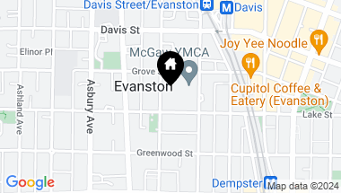 Map of 1503 Oak Avenue Unit: 408, Evanston IL, 60201