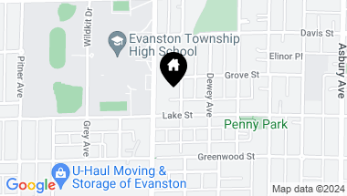 Map of 1500 Darrow Avenue Unit: D, Evanston IL, 60201