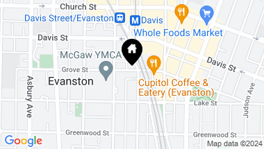 Map of 900 Grove Street Unit: 4, Evanston IL, 60201