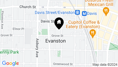 Map of 1101 Grove Street Unit: 3A, Evanston IL, 60201