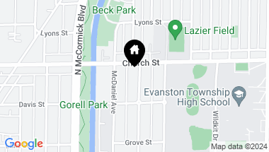 Map of 1632 Fowler Avenue, Evanston IL, 60201