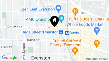 Map of 1640 Maple Avenue Unit: 401, Evanston IL, 60201
