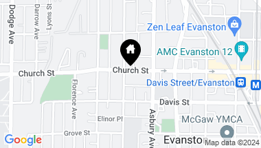 Map of 1330 Church Street, Evanston IL, 60201