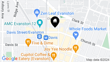 Map of 807 Church Street Unit: 201, Evanston IL, 60201