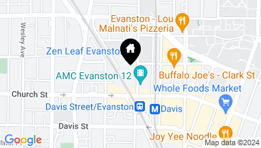 Map of 1720 Maple Avenue Unit: 1410, Evanston IL, 60201