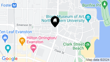 Map of 517 University Place, Evanston IL, 60201