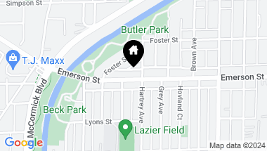 Map of 2209 Emerson Street, Evanston IL, 60201