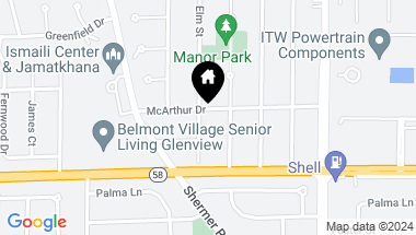 Map of 43 Elm Street, Glenview IL, 60025
