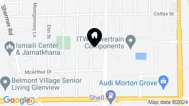Map of 131 Washington Street, Glenview IL, 60025