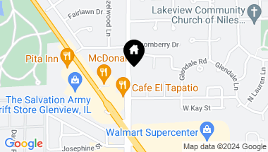 Map of 227 Greenwood Road, Glenview IL, 60025