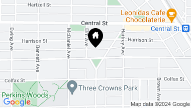 Map of 2319 Lincoln Street, Evanston IL, 60201