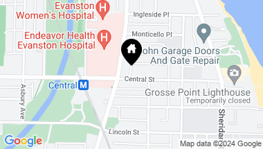 Map of 817 Central Street, Evanston IL, 60201