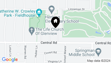 Map of 630 Fairway Drive, Glenview IL, 60025