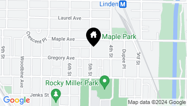 Map of 206 5th Street, Wilmette IL, 60091