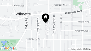 Map of 215 17th Street, Wilmette IL, 60091