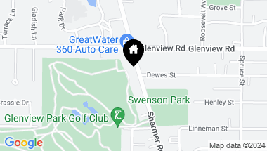 Map of 934 Shermer Road, Glenview IL, 60025