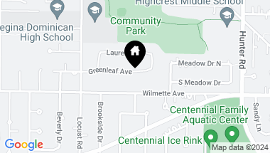 Map of 2539 Greenleaf Avenue, Wilmette IL, 60091