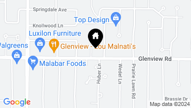 Map of 1003 Crystal Court, Glenview IL, 60025
