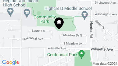 Map of 2436 Meadow Drive, Wilmette IL, 60091