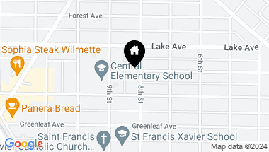 Map of 723 8th Street, Wilmette IL, 60091