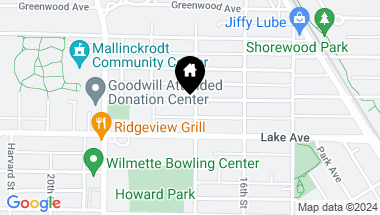 Map of 1701 Forest Avenue, Wilmette IL, 60091