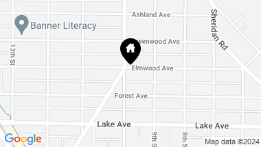 Map of 933 Elmwood Avenue, Wilmette IL, 60091