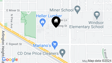 Map of 27 N Beverly Lane, Arlington Heights IL, 60004