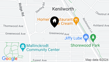 Map of 523 Greenwood Avenue, Kenilworth IL, 60043