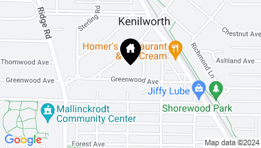 Map of 517 GREENWOOD Avenue, KENILWORTH IL, 60043