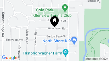 Map of 937 Woodlawn Road, Glenview IL, 60025