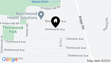 Map of 2113 Kenilworth Avenue, Wilmette IL, 60091