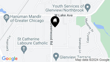 Map of 1705 Greenwood Road, Glenview IL, 60026