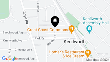 Map of 601 Melrose Avenue, Kenilworth IL, 60043