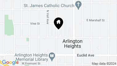 Map of 711 N Dunton Avenue, Arlington Heights IL, 60004