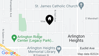 Map of 715 N Highland Avenue, Arlington Heights IL, 60004