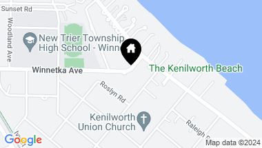Map of 124 Winnetka Road, Kenilworth IL, 60043