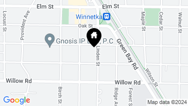 Map of 428 Linden Street, Winnetka IL, 60093
