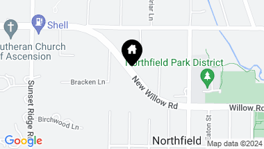 Map of 2150 New Willow Road, Northfield IL, 60093
