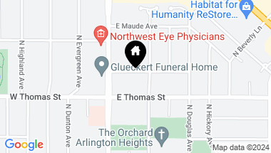 Map of 307 E Lynnwood Avenue, Arlington Heights IL, 60004