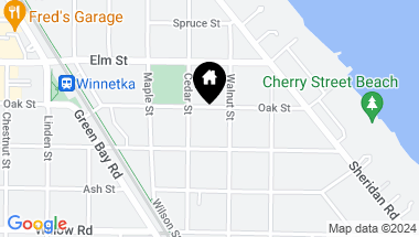 Map of 610 Oak Street, Winnetka IL, 60093