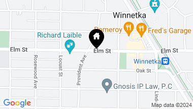Map of 916 Elm Street, Winnetka IL, 60093