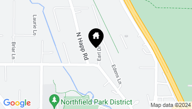 Map of 518 Earl Drive, Northfield IL, 60093