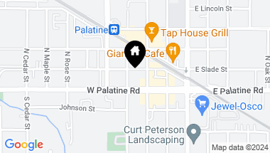 Map of 117 W Slade Street, Palatine IL, 60067