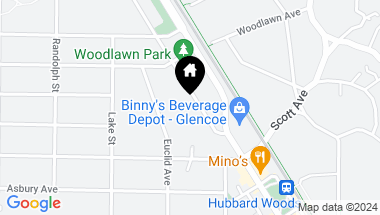 Map of 124 LINDEN Avenue, Glencoe IL, 60022