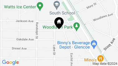 Map of 384 Woodlawn Avenue, Glencoe IL, 60022